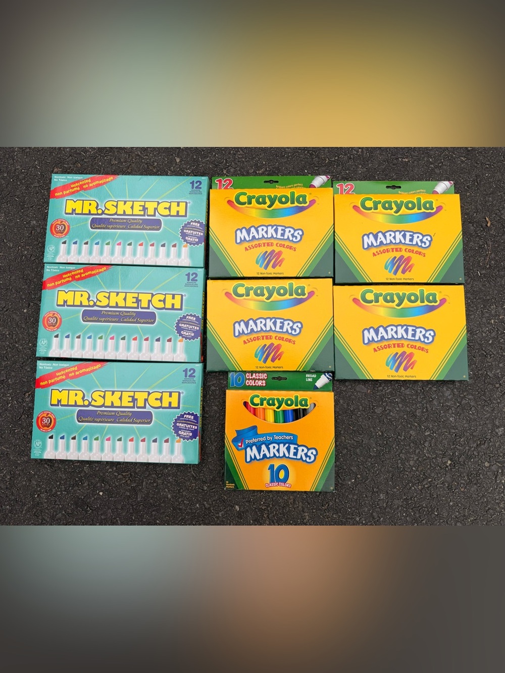 New Marker Lot – 94 Markers – Crayola & Mr. Sketch